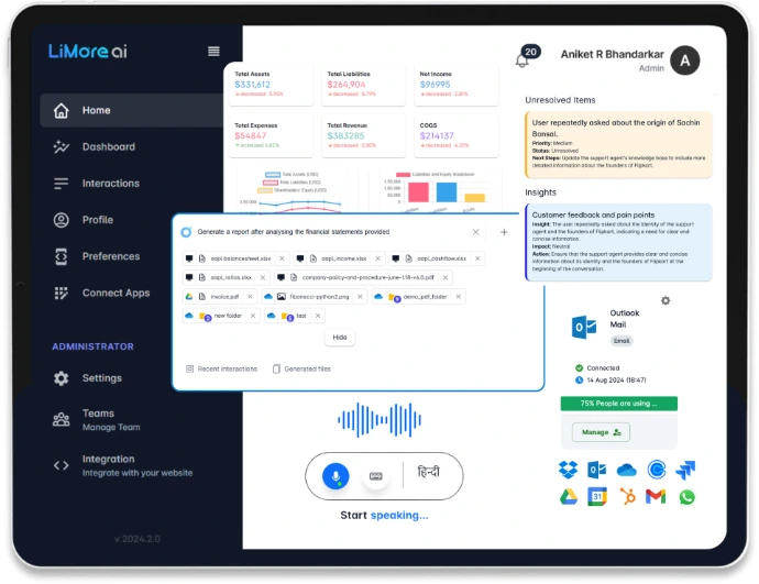 LiMore.ai dashboard image
